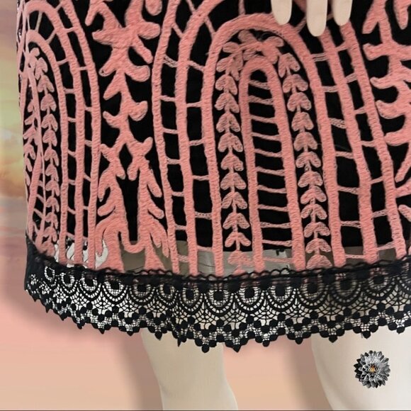 Almatrichi from Spain Embroidered with Lace Cocktail Dress size EU 38 / US 8 - Picture 9 of 16